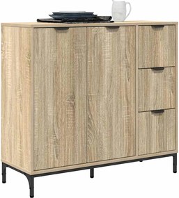 vidaXL Πλαϊνό γραφείο με συρτάρι Δρύς Sonoma 89,5 x 33 x 82 εκ.