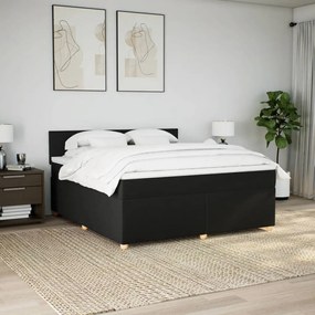 ΚΡΕΒΑΤΙ BOXSPRING ΜΕ ΣΤΡΩΜΑ ΜΑΥΡΟ 180X200 ΕΚ. ΥΦΑΣΜΑΤΙΝΟ 3286754