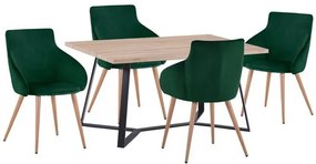 ΣΕΤ ΤΡΑΠΕΖΑΡΙΑΣ HM11182 5ΤΜΧ ΤΡΑΠΕΖΙ ALDWIN MDF & ΚΑΡΕΚΛΕΣ IVY ΚΥΠΑΡΙΣΣΙ ΒΕΛΟΥΔΟ