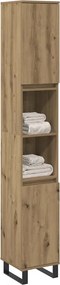 vidaXL Ντουλάπι μπάνιου Δρυς τεχνίτης 30x30x100 cm Κατασκευασμένο ξύλο