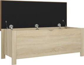 vidaXL Κουτί Αποθήκευσης Sonoma Δρυς 105x40x45εκ Επεξ. Ξύλο+ Μαξιλάρι