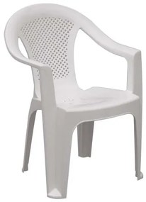 Καρέκλα Κήπου ΕΡΡΙΚΑ Στοιβαζόμενη Πλαστικό Λευκό 53x50x89cm