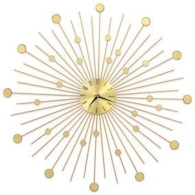 Ρολόι Τοίχου Χρυσό 70 εκ. Μεταλλικό - Χρυσό