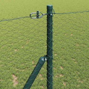 vidaXL Έξιγωνο φράχτη σταθερού εδάφους 50 x 1 m Γκρι Δίχτυ
