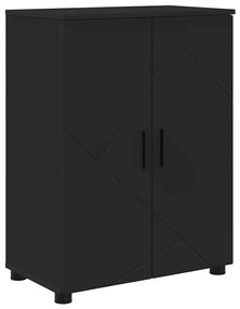 vidaXL Σετ Επίπλων Μπάνιου με συρτάρι 4 pcs Μαύρο 30 x 35 x 192 εκ.