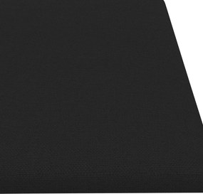 vidaXL Κεφαλάρι Τοίχου 12 pcs Μαύρο 60 x 15 cm ύφασμα