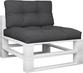 vidaXL Μαξιλάρια Παλέτας 2 τεμ. Μαύρα Υφασμάτινα