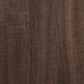 Βιβλιοθήκη Καφέ Δρυς 40x35x139 εκ. από Επεξεργασμένο Ξύλο - Καφέ
