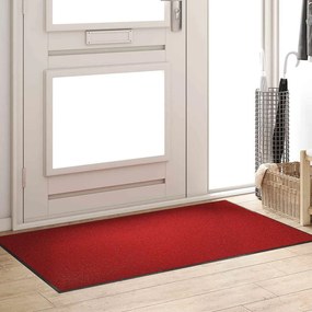 vidaXL Χαλάκι Εξώπορτας Άλλο Κόκκινο και Μαύρο 90 x 150 cm
