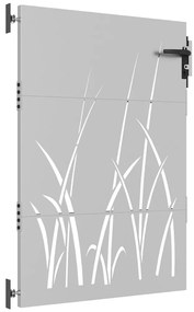 vidaXL Πόρτα Κήπου με Σχέδιο Χόρτου από Ατσάλι Corten 85x150 εκ.