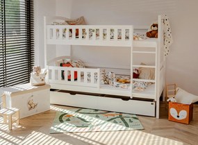 IGNAŚ 90x200 white bunk bed Lano Furniture