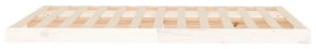 Πλαίσιο Κρεβατιού Λευκό 120x190 εκ. Ημίδιπλο Μασίφ Ξύλο Πεύκου - Λευκό