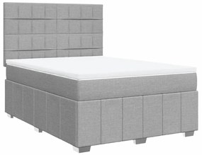 Κρεβάτι Boxspring με Στρώμα Αν. Πράσινο 160x200εκ Υφασμάτινο - Γκρι