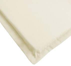 vidaXL Μαξιλάρι Σεζλόνγκ Κρεμ (75+105) x 50 x 4 εκ.