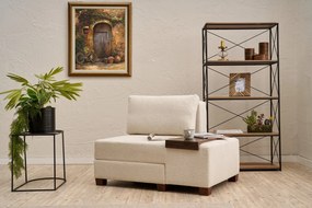 1-Seat Sofa-Bed Perenna Chenille Right - Cream Cream