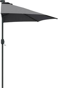 vidaXL Ομπρέλα Κήπου Ανθρακί 294 x 150 x 223 εκ