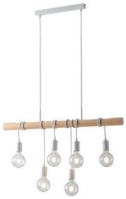 Φωτιστικό Οροφής - Ράγα I-Arizona-S6 Natural-White Luce Ambiente Design Metal,Wood