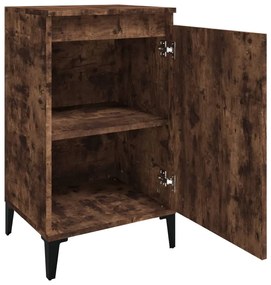 vidaXL Κομοδίνο Καπνιστή Δρυς 40 x 35 x 70 εκ. από Επεξεργασμένο Ξύλο