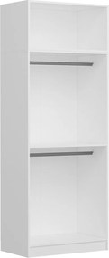 Διφυλλη Ντουλαπα με Πατάρι Λευκο KALEO 52x90x255