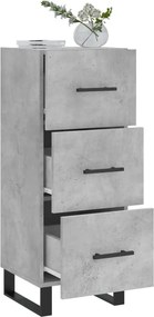 vidaXL Ντουλάπι Γκρι Σκυροδέματος 34,5x34x90 εκ. Επεξεργασμένο Ξύλο