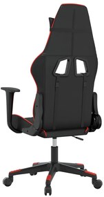 vidaXL Καρέκλα Gaming Μασάζ Μαύρο/Κόκκινο από Συνθετικό Δέρμα