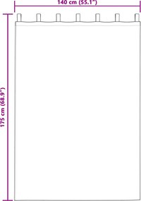 vidaXL Κουρτίνες Μαύρης Ύφανσης με Δαχτυλίδια 2 pcs Τερακότα