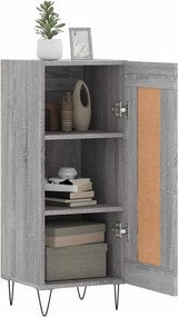 vidaXL Ντουλάπι Γκρι Sonoma 34,5x34x90 εκ. από Επεξεργασμένο Ξύλο