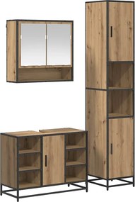 vidaXL Σετ Επίπλων Μπάνιου 3 τμχ. Artisan Oak