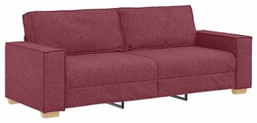 vidaXL Σετ Καναπέ με μαξιλάρι 3 pcs Κόκκινο 220 x 78 x 84 εκ. ύφασμα