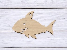 Σετ των 3 Intra απο ξύλο plywood 3mm-4mm πάχος – Χριστουγεννιάτικο στολίδι καρχαρία 12x15 cm INTRAVECTRY-MY552782