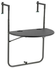 Livin'outdoor 441601  Balcony Foldable Table Half Round Grey