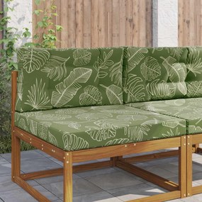 vidaXL Μαξιλάρι Καναπέ Εξωτερικού Χώρου 2 pcs Σχέδιο Φύλλου
