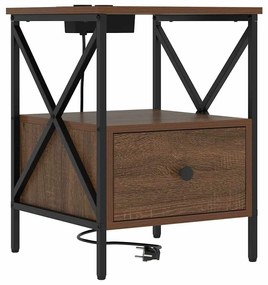 vidaXL Κομοδίνο Καφέ δρυς 41.5 x 40.5 x 55 εκ. Επεξεργασμένο ξύλο