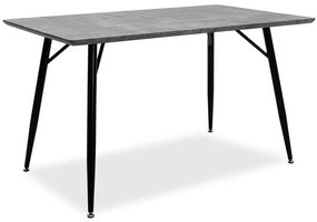Τραπέζι Conor 029-000028 Γκρι Cement - Μαύρο 130x80x75.5cm Mdf,Μέταλλο