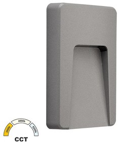 Adeleq Φωτιστικό LED PC Επίτοιχο Εμμέσου Φωτισμού 3W CCT IP65 Γκρι 3-97468