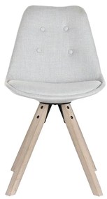 Καρέκλα Τραπεζαρίας DKD Home Decor πολυεστέρας Ανοιχτό Γκρι Eik (48 x 44 x 84 cm)