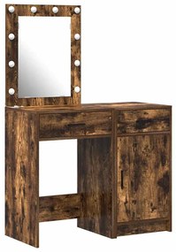 vidaXL Τραπέζι περιποίησης με συρτάρι 2 pcs Καφέ 50 x 41 x 135 εκ