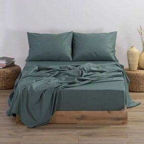 Σεντόνι Basic Με Λάστιχο Green Nef-Nef Homeware Διπλό 140x230cm 100% Βαμβάκι