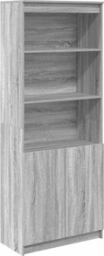 vidaXL Ντουλάπι Γκρι Sonoma 70x35x180 εκ. από Επεξεργασμένο Ξύλο