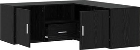 vidaXL Γωνιακό Ντουλάπι Μαύρη Δρυς 200 x 40 x 45 εκ Επεξεργασμένο Ξύλο