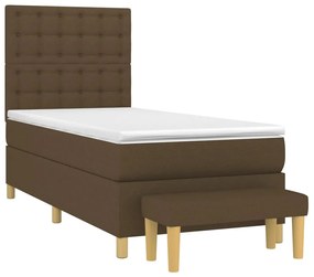 ΚΡΕΒΑΤΙ BOXSPRING ΜΕ ΣΤΡΩΜΑ ΣΚΟΥΡΟ ΚΑΦΕ 90X190 ΕΚ. ΥΦΑΣΜΑΤΙΝΟ 3137440