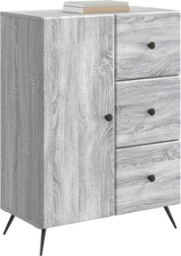 vidaXL Πλαϊνό γραφείο Γκρι Sonoma 66 x 34,5 x 90 εκ Επεξεργασμένο Ξύλο