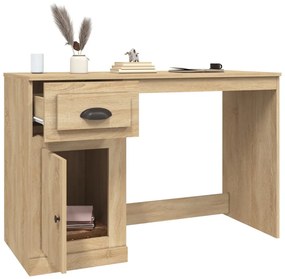 vidaXL Γραφείο με Συρτάρι Sonoma δρυς 115x50x75 εκ. Επεξεργασμένο Ξύλο