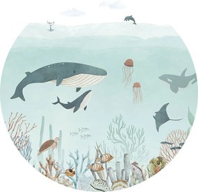 Sensational Sea Ταπετσαρια Τοιχου Γαλαζιο Στρογγυλη 80cm