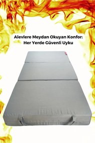 Stewehome Στρώμα αφρού με φερμουάρ για εργοτάξιο Μονό ανθρακί 180x80x14 cm