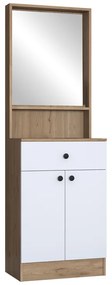 Intrahome Έπιπλο εισόδου Rockder Intrahome λευκό με φυσική απόχρωση μελαμίνης 60x35.5x182.8εκ | SKU: INTRAPA-293111212