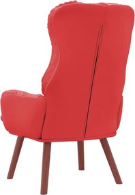 vidaXL Πολυθρόνα Κόκκινο 69 x 74 x 93 εκ. Δερματίνη