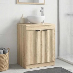 vidaXL Ντουλάπι Μπάνιου Sonoma Δρυς 54 x 41 x 70 εκ Επεξεργασμένο Ξύλο