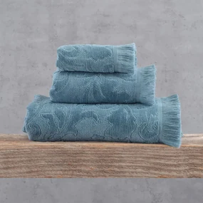 Πετσέτες Sienna Σε Κουτί (Σετ 3τμχ) Denim Ρυθμός Σετ Πετσέτες 75x150cm 100% Βαμβάκι