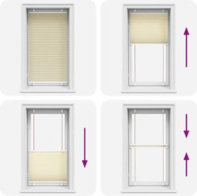 vidaXL Πλισέ περσίδα Κρέμα 70x100 cm Πλάτος υφάσματος 69,4 cm